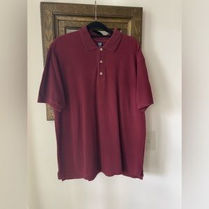 GAP Men’s Burgundy Pique Polo Shirt